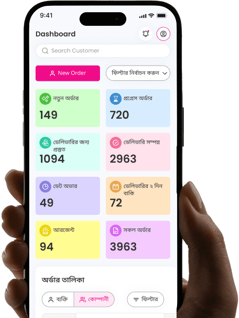 Tailorfit Mobile App Dashboard